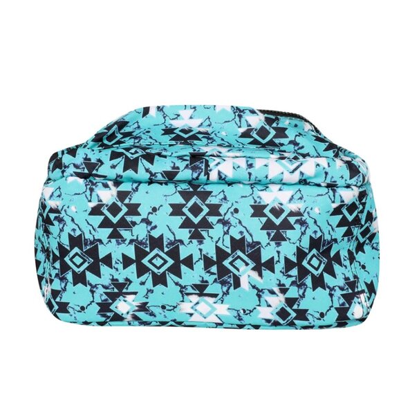 MONTANA WEST Nylon Turquoise Aztec Print Backpack Southwestern NWT - Picture 4 of 7
